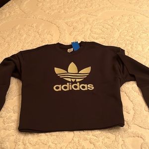 Adidas sweatshirt with gold embroidery